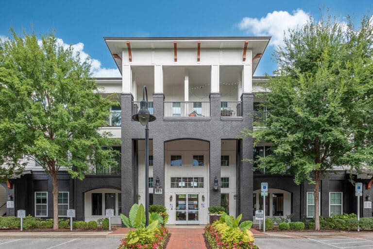 The Everly at Historic Franklin Apartments for rent front entrance.